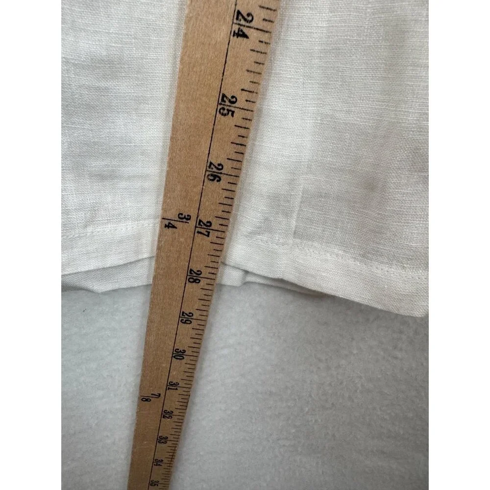 J.Crew Soleil pant in linen wide leg 90s boho white sz XL - Picture 7 of 9